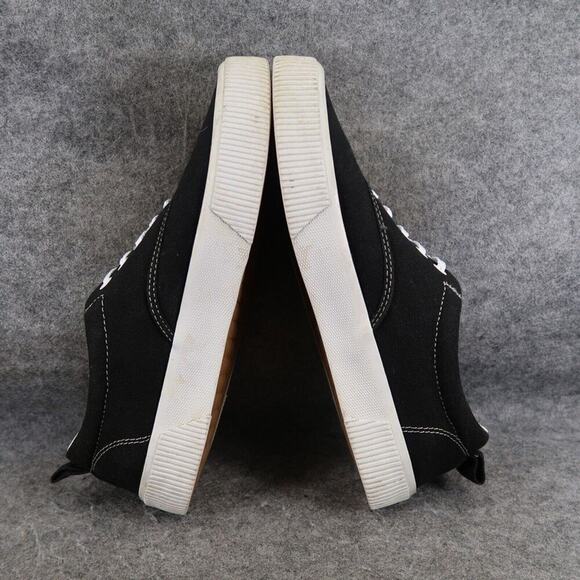 H&M Shoes Mens 7.5 Sneakers Lifestyle Low Profile Trainers Lace Up Casual Black - Picture 9 of 13